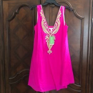 NEW with tags - Stunning Lilly Pulitzer Owen Silk Dress Size small in magenta
